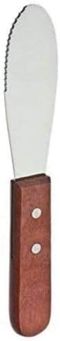 Wide Stainless Steel Spreader Kitchen Knives Set of 2 for Sandwiches, Butter, Cheese