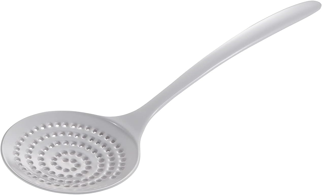 Melamine Skimmer, 12.5", White, Set of 2