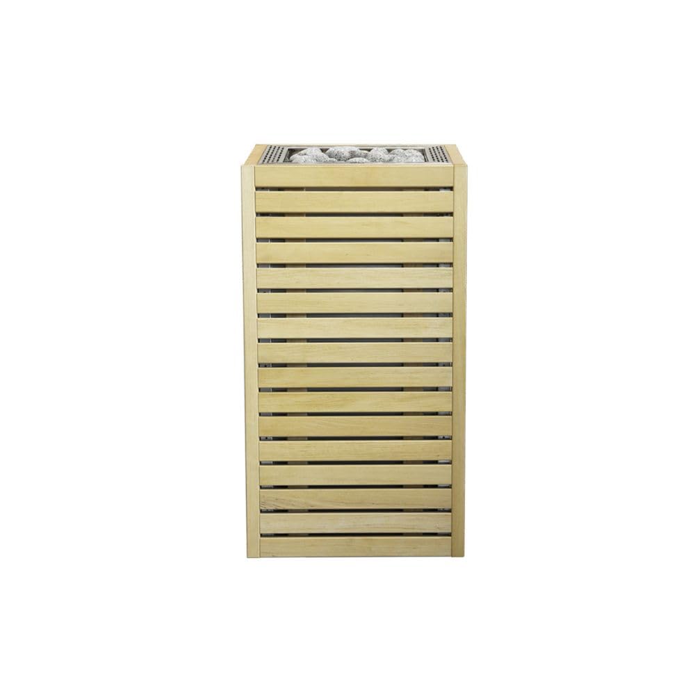 HUUM CORE6 6.5KW Series, Sauna Heater, Customizable Exterior with Control (Sauna Stones Included) (6.5kW Alder Wood - Stainless Steel Inlay, UKU WiFi - Gold)