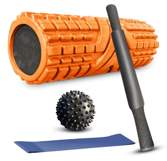 Foam Roller Patented Multi Phase Roller, 5 Year Warranty Firm High Density EVA Foam 6x13, Myofascial Release, Deep Muscle and Spinal Stabilization,Relieve Muscle Tensions (Orange, 6x13)
