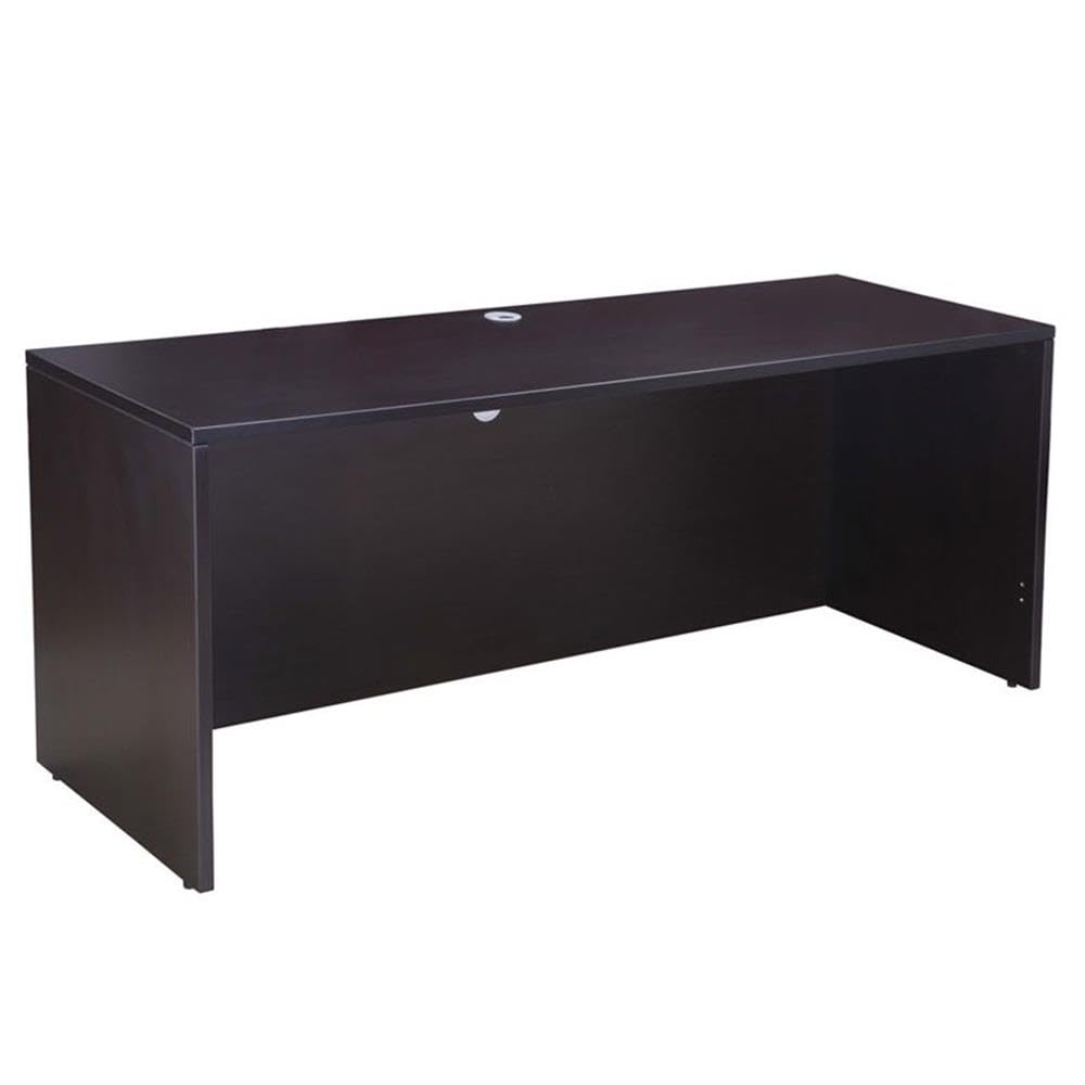 Boss Office Products Holland 71" Executive U-Shape Desk with Lateral File Storage, Mocha