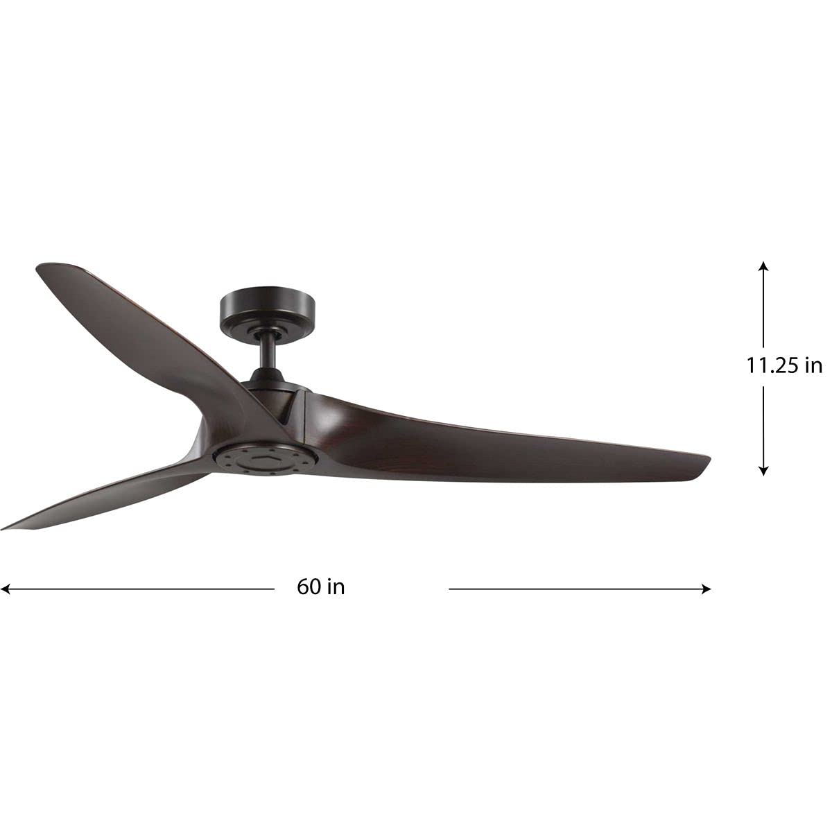 Progress Lighting Manvel Collection 60-Inch 3-Blade DC Motor Transitional Ceiling Fan Walnut