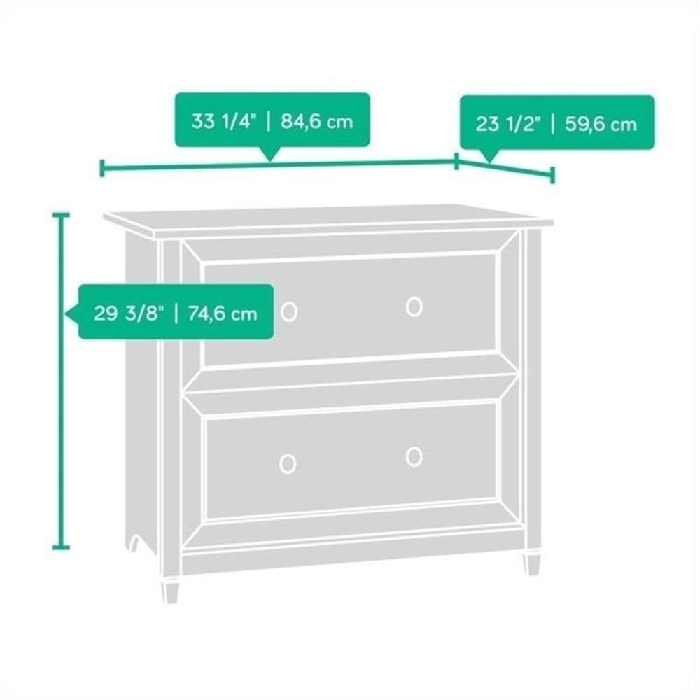 BOWERY HILL 2 Drawers 29.37" Lateral Black Engineered Wood Filing Cabinet Easy Assembly Stationary Legal/Letter Size for Home, Office