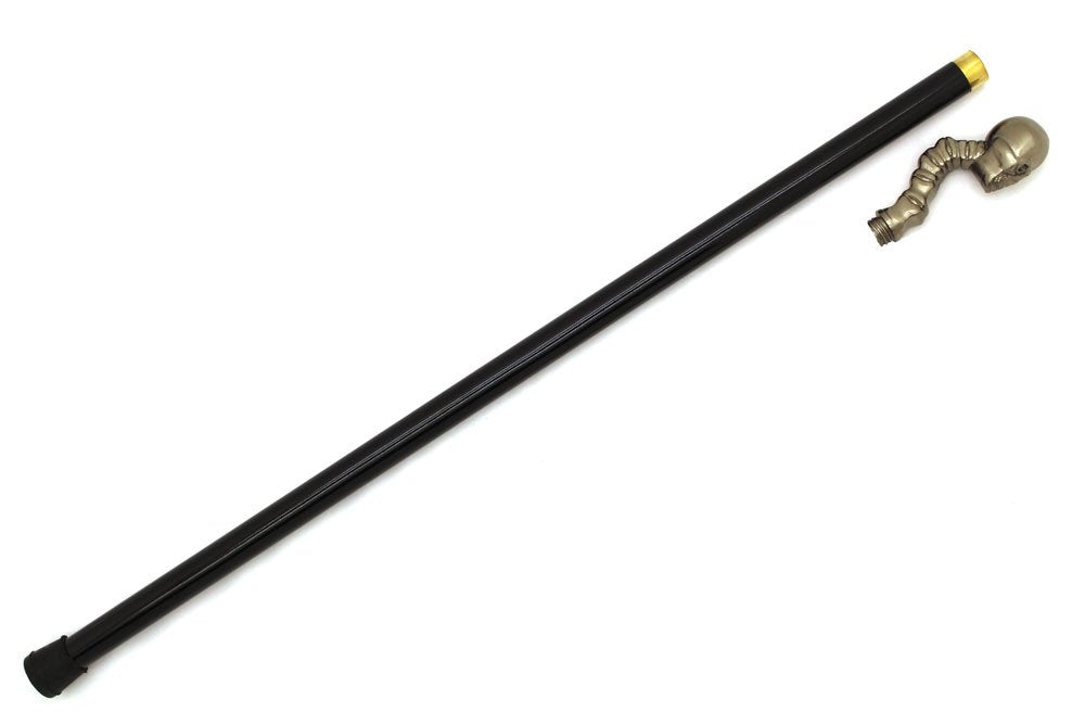 Snake Eye Tactical 34.5-Inches Walking Cane Pewter Handle with Small Storage NO Blade (2074)