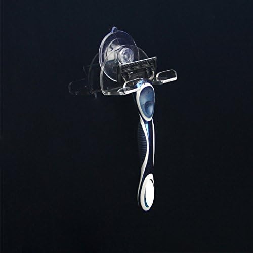 Suction Razor Holder, AOCOKCO Thick Suction Cup Hook, Transparent Reusable Hook, Set of 5 Heavy Duty Razor Holders