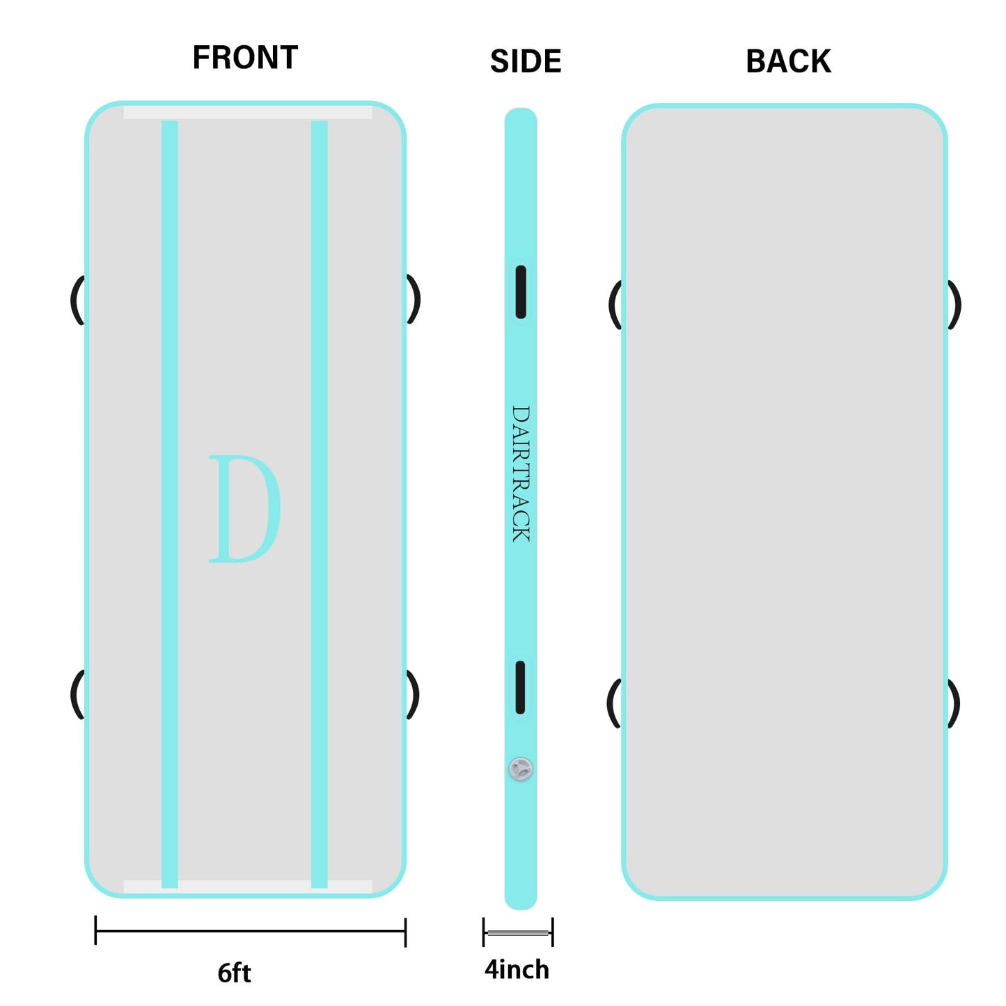 Air Tumbling Mat 13/16/20/23/26ftInflatable Gymnastics Mats 6ft wide Tumble Track with Pump for Home/Gym/Outdoor/Training/Water/Cheerleading/Yoga
