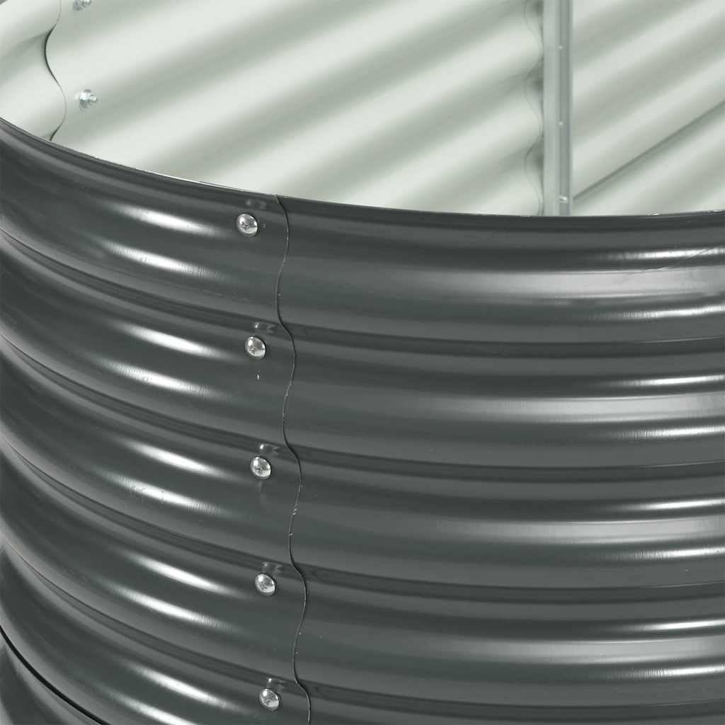 Mhdvray Galvanized Raised Garden Bed 157.5 x 31.5 x 31.9 in, Grey Metal Planter for Patio, Balcony & Backyard, Large Outdoor Box for Vegetables, Herbs & Flowers
