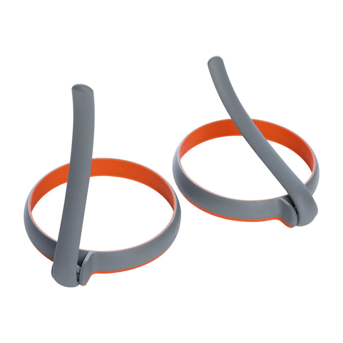 GOYLSER Silicone Egg Rings Set of 4, Silicone Egg Shaper for Pancake Patties & English Muffin, Grey Crumpet Rings Mold, Round Omelette Rings Patty Egg Circles