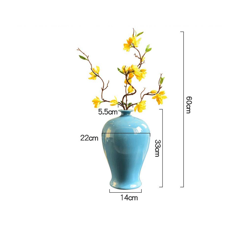 Handcrafted Ceramic Large Vase Living Room Porch Flower Flower Arrangement Decorative 33cm*14cm*5.5cm