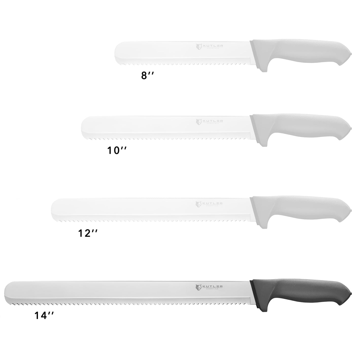 KUTLER Professional 14-Inch Bread Knife and Cake Slicer with Serrated Edge - Ultra-Sharp Stainless Steel Cutlery