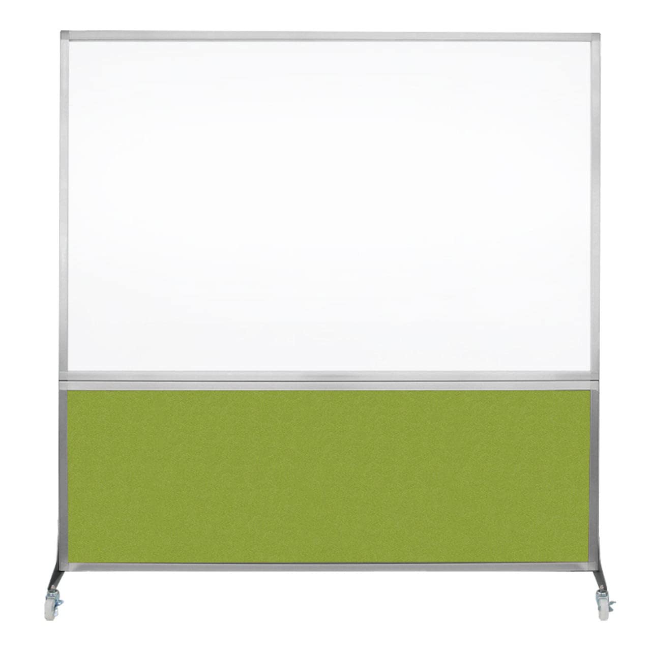 DivideWrite Mobile Whiteboard | Double Sided Dry Erase Board | Portable Office Cubicle Partition | Display for Classrooms, Conference Rooms, Meeting Areas and More | Black Fabric 6' Wide X 6' Tall
