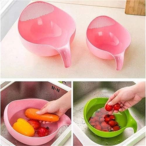 Rice Washer Quinoa Strainer, Newest Kitchen Tools with Handle for Cleaning Veggies and Fruits