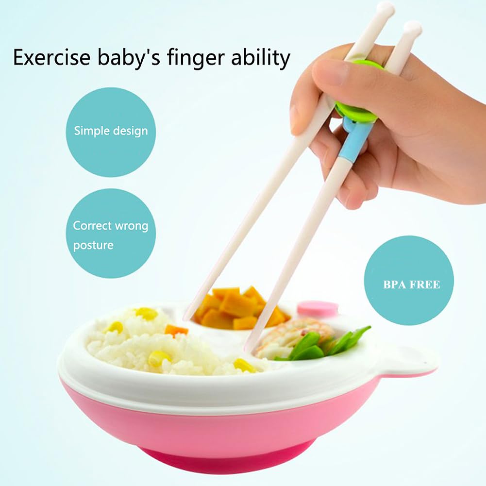 Kids Chopsticks Training - 4 Pairs Easy to Use Learning Chopsticks for Toddlers