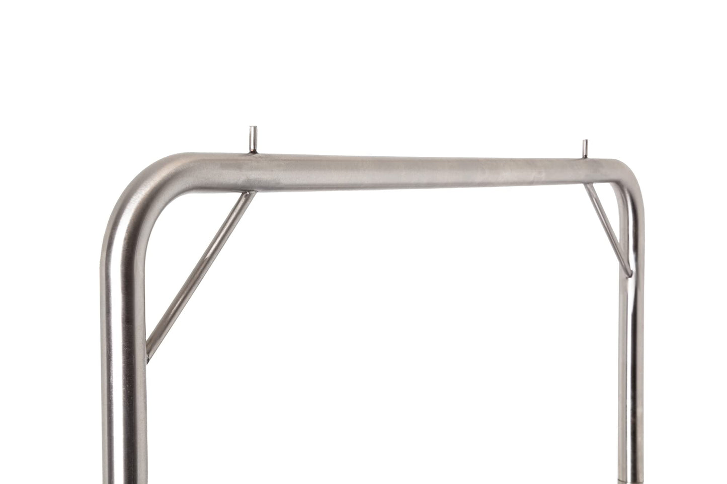 Wholesale Hotel Products Stainless Steel Luggage Cart – 1200lb Capacity – Hotel Bellman Heavy Duty Cart w/ 1.5” Welded Steel Frame, Grey Carpeted Deck & Rubber Wheels, for Travel & Outdoor Use