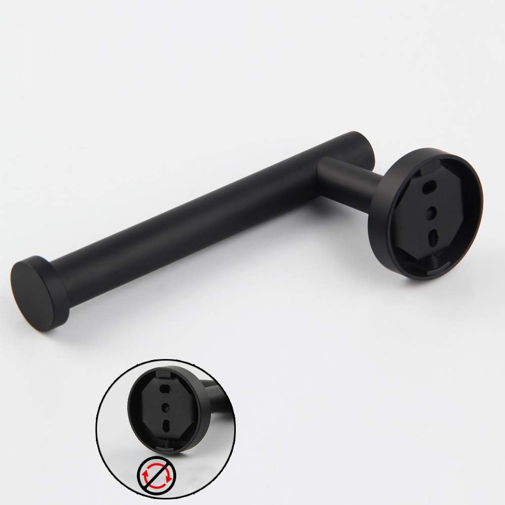 GERZ Bathroom Toilet Paper Holder, SUS 304 Stainless Steel Matte Black Wall Mount Tissue Roll Holder