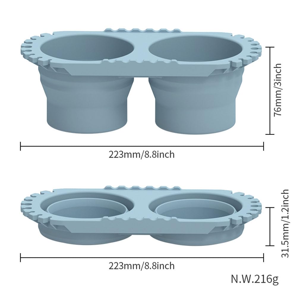 BXTSZZ Paint Brush Cleaner Foldable Silicone Cleaning Container 8.8x4.2in gift for Students And Artists(Blue)