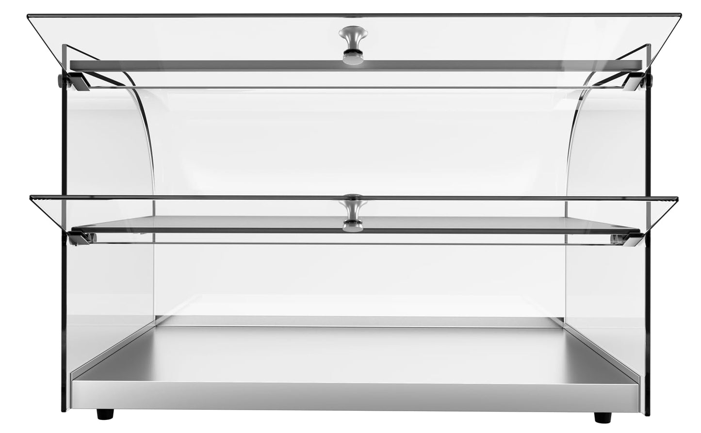 Capeivan Commercial Countertop Bakery Display Case - 1.59 Cu.Ft. Tempered Glass Pastry Showcase with Aluminum Frame, 22.1"×15.2"×14.6" for Cookies, Donuts, Cupcakes.