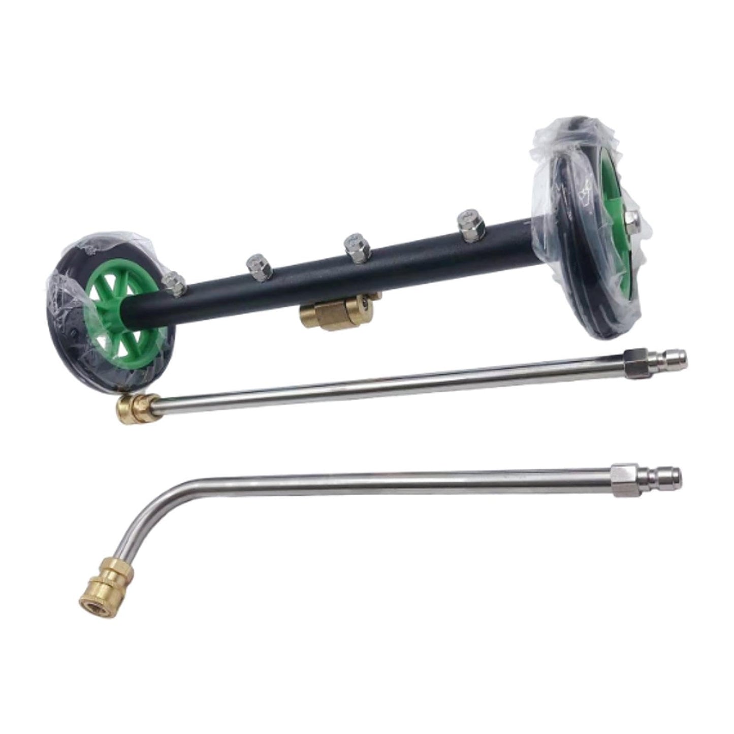 Undercarriage Cleaner Underbody Car Wash Water Broom High Reliability Surface Cleaner Attachment Pressure Washer for Sidewalk, with 2 Poles