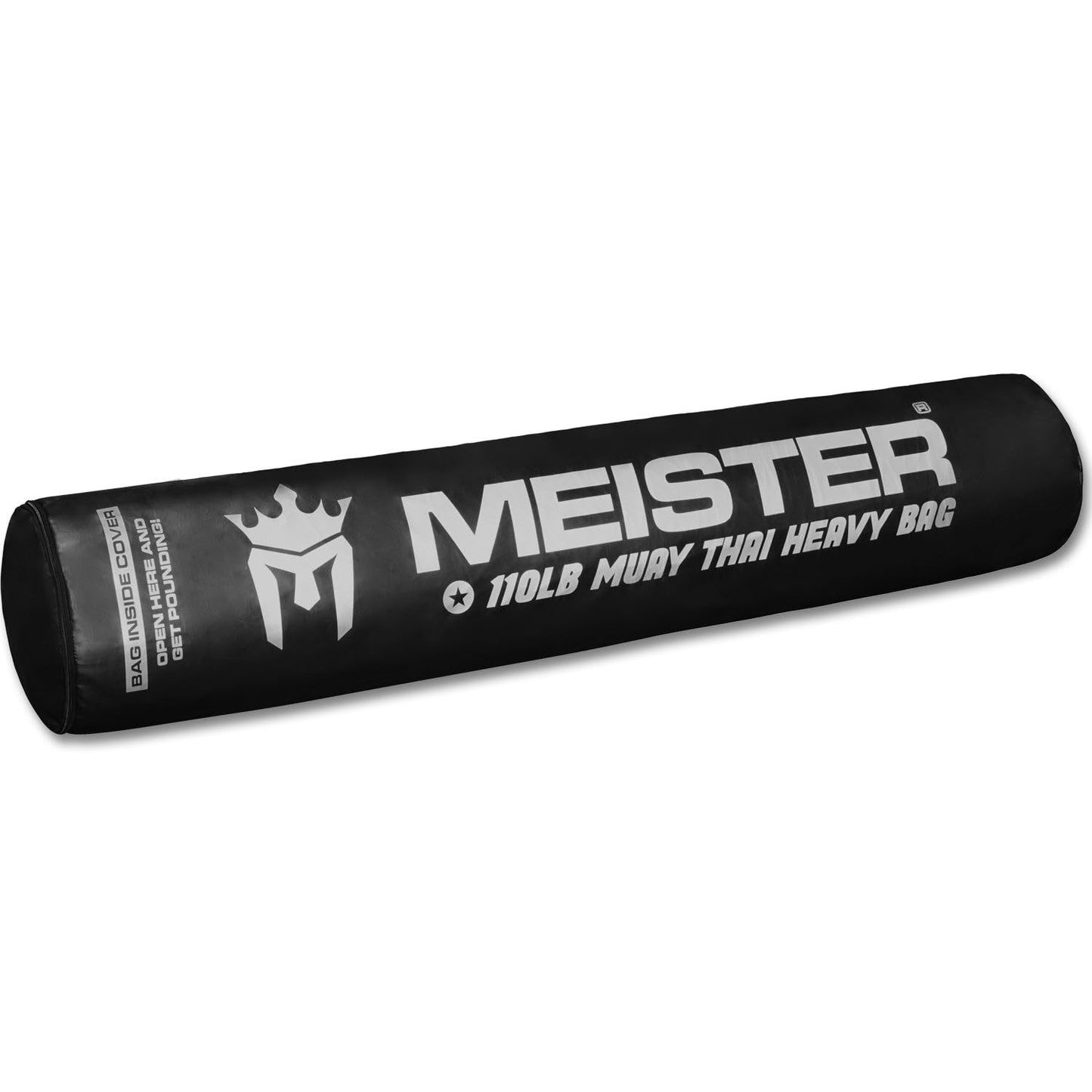 Meister 110lb Filled Muay Thai Heavy Bag - 6ft Professional Kicking & Punching Bag - Black