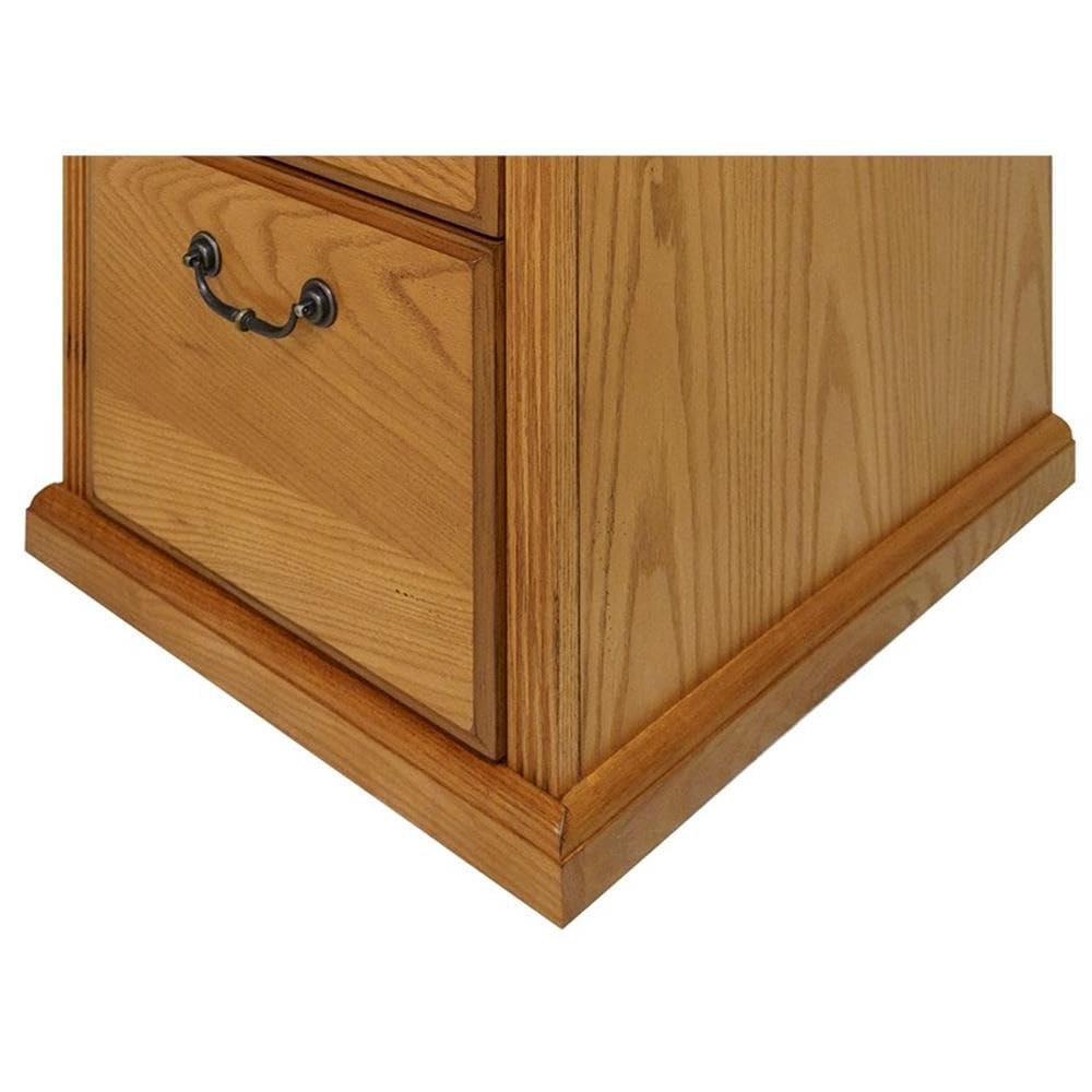 BOWERY HILL Transitional 24.5" D Wood Filing Cabinet with Legal-Sized 4 File Drawers, Lockable Top Drawer, for Small Office or Home Office in Natural Finish