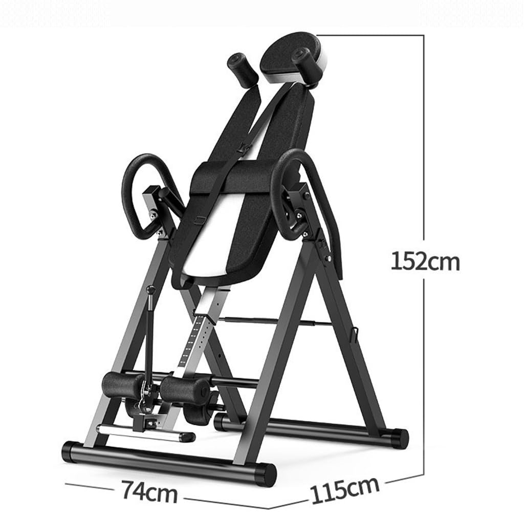 RIEJIN Inversion Table - Relieve Back Pain, 330lbs Weight Capacity for Safe and Easy Inversion Therapy - Ideal for Home and Gym Use