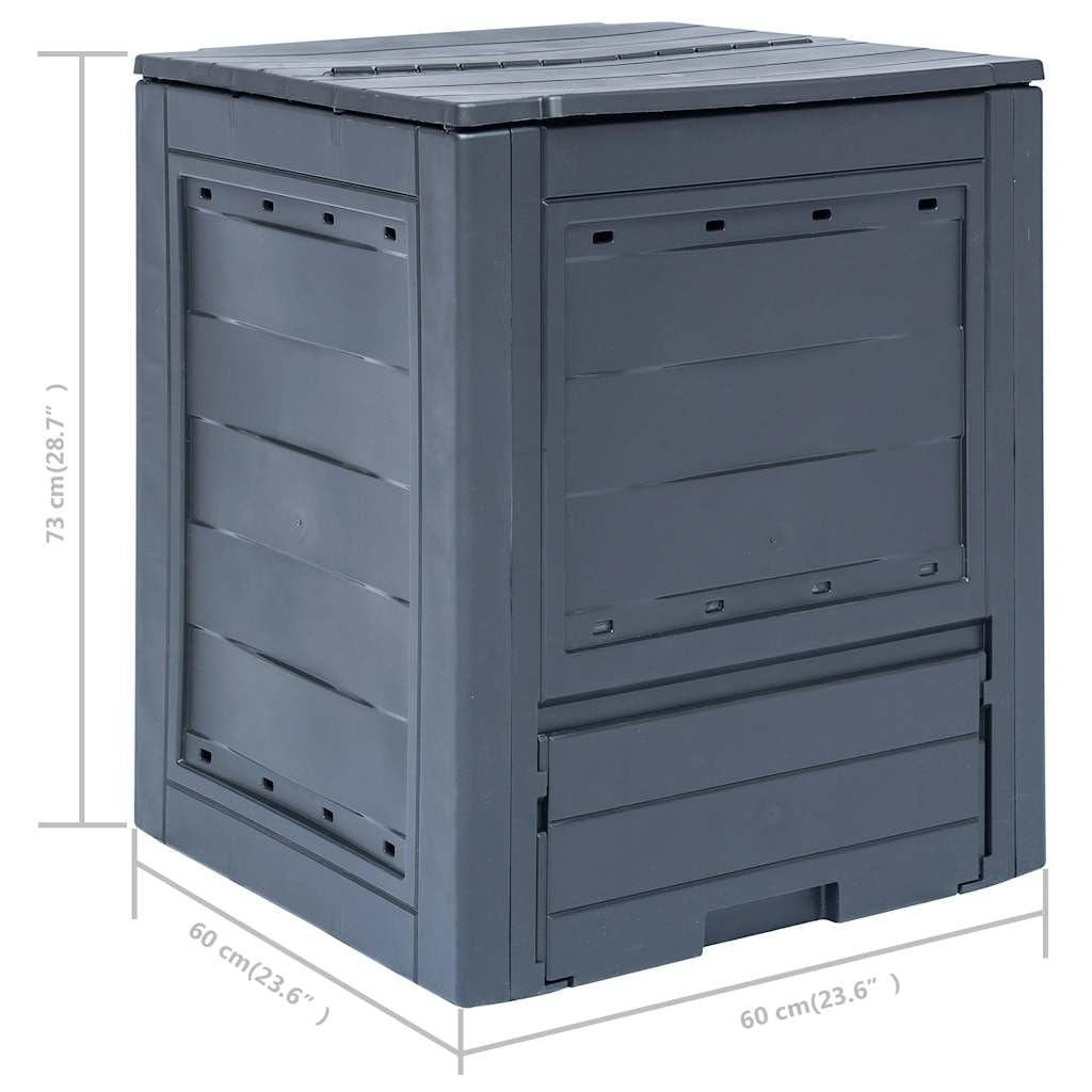 3-Piece Garden Compost Bin Set, Large 780 Gallon Capacity Outdoor Composter for Kitchen Scraps and Garden Waste, Durable Weather-Resistant Gray Matte Finish Square Composters