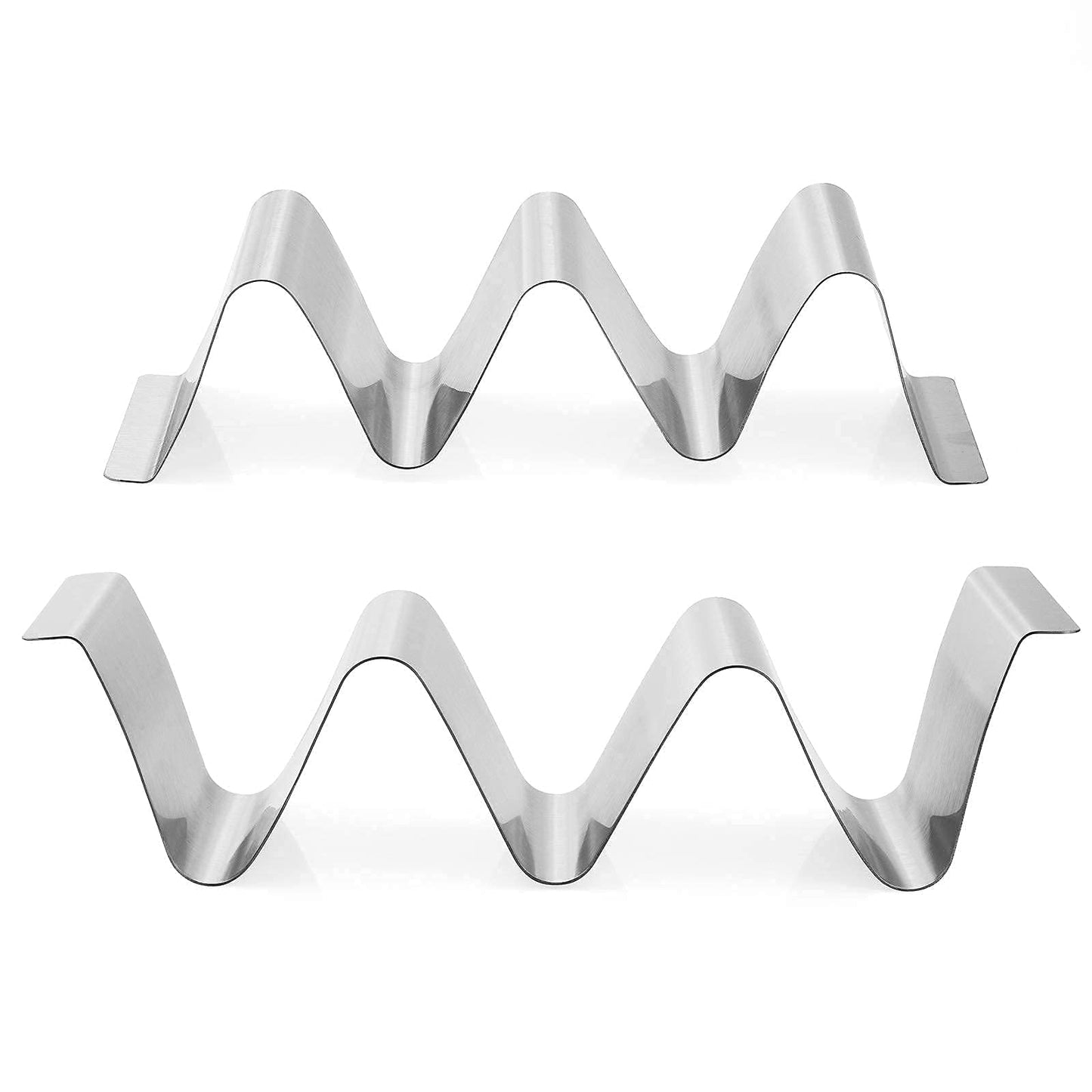 RTT Stainless Steel Taco Holder Stand, Set of 6 - Stylish Rack Holds Up to 3 Tacos Each, Keeping Shells Upright - Oven, Grill and Dishwasher Safe