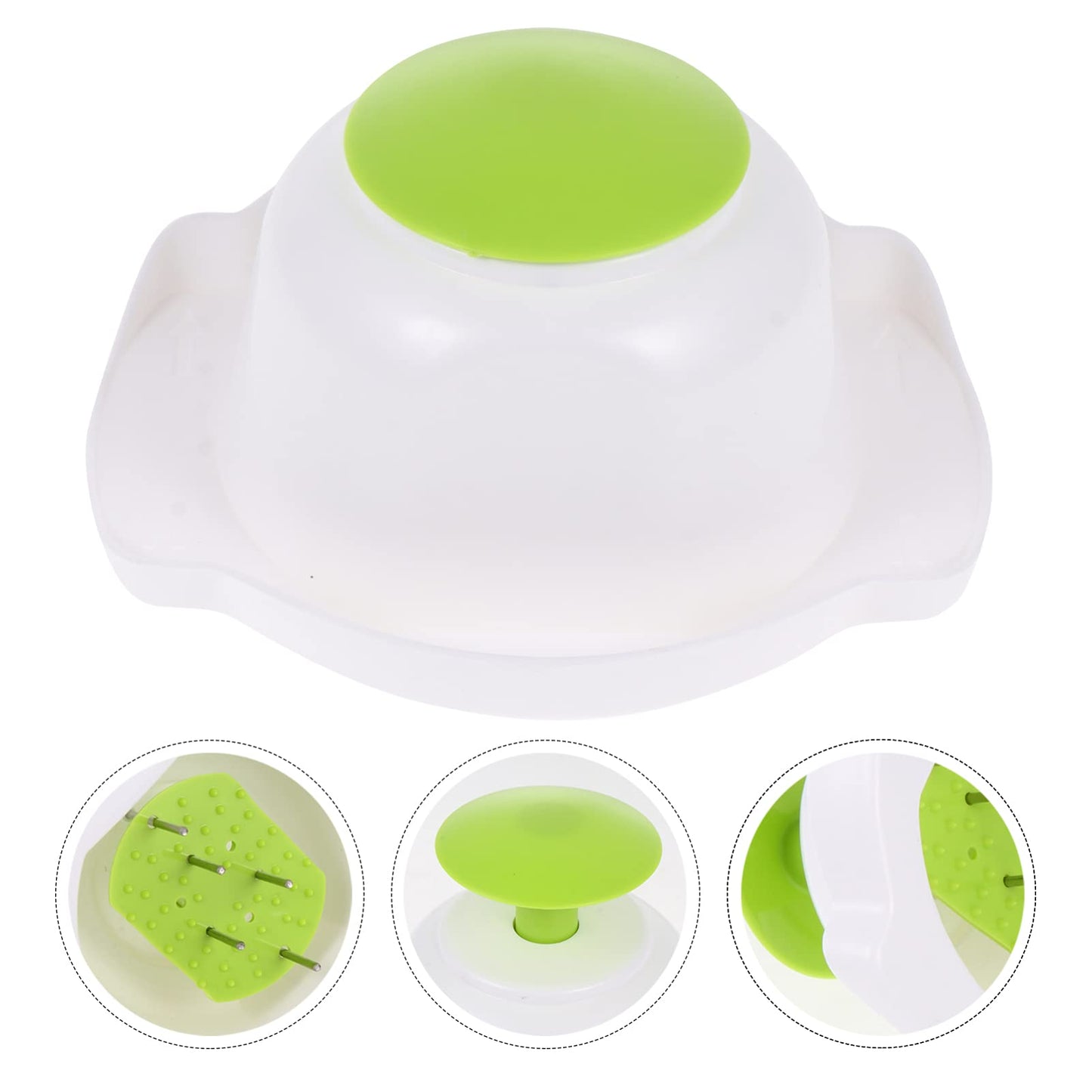 Hemoton Multi- Function Food Safety Holder Plastic Slicing Tool Food Slicer Cutter Finger Guard for Mandoline Slicer Grater Cutting (Green)