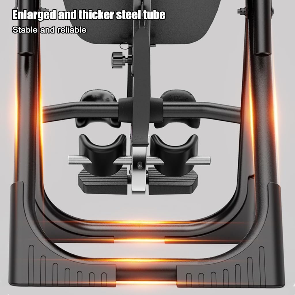 MAgiLL Heavy Duty Inversion Table 330 lbs Capacity with Adjustable Protective Belt Inversion Table for Back Pain Relief Updated