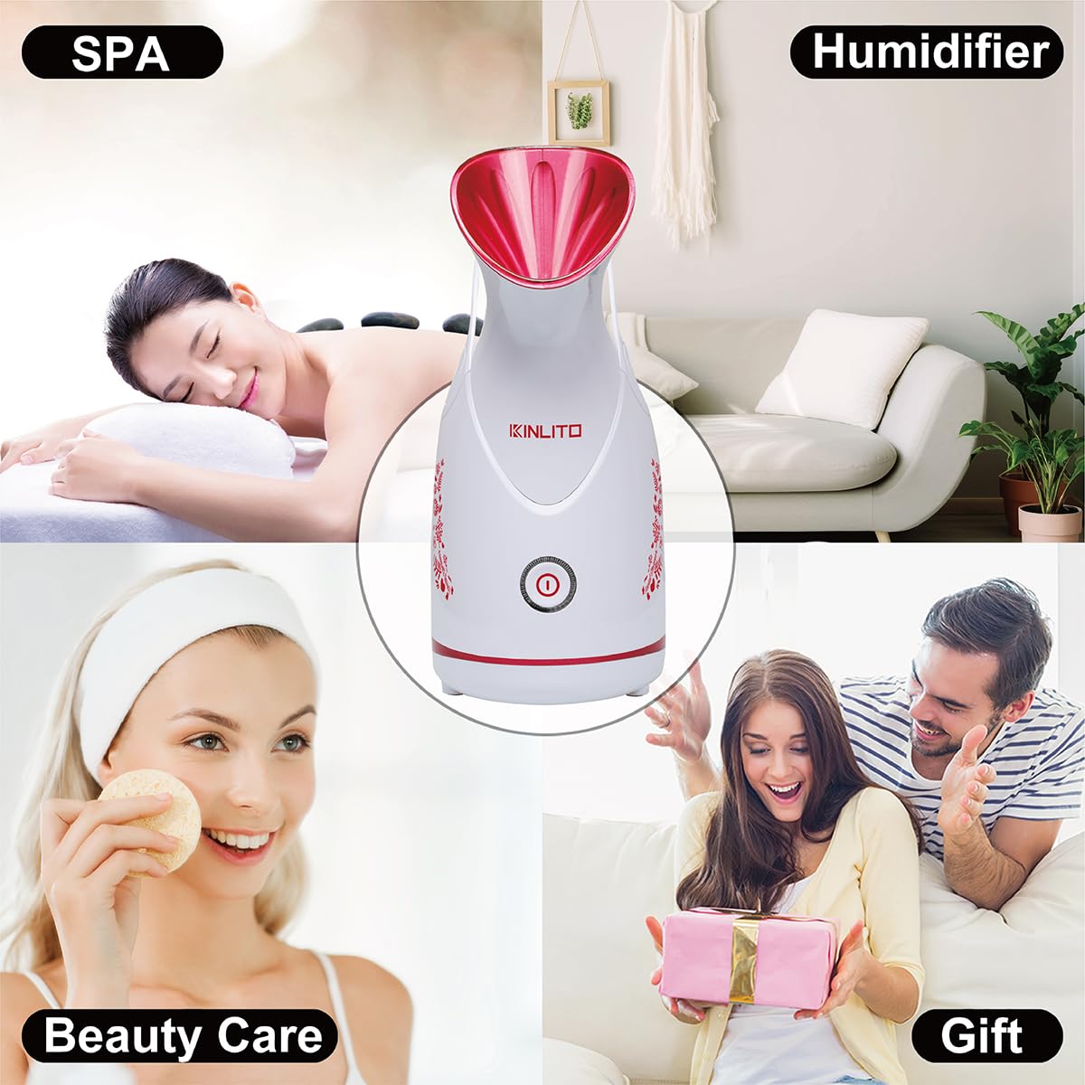 Facial Steamer Ionic Face Steamer for Home Facial, Warm Mist Small Facial Steamer for Deep Cleaning Unclog Pores with Blackhead Remover, Aromatherapy Kit for Personal Home SPA (Blue)