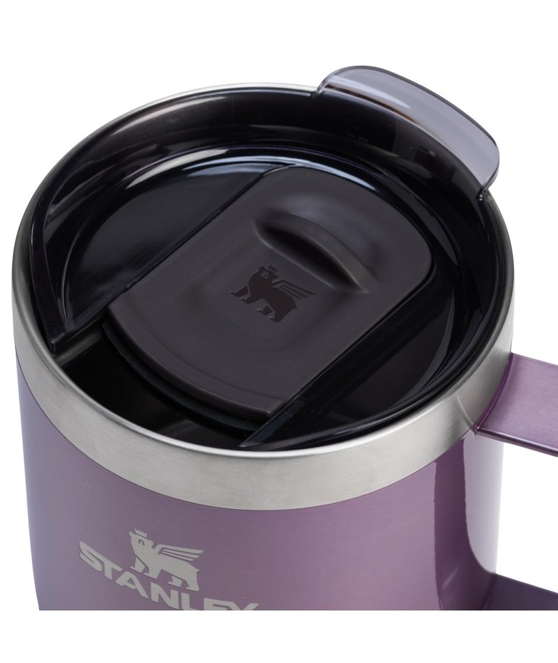 STANLEY Everyday Camp Mug 12oz | Drink Through Lid | Cup for Coffee, Tea and Drinks | Insulated Stainless Steel Coffee Mug | BPA-Free | Wisteria Shine
