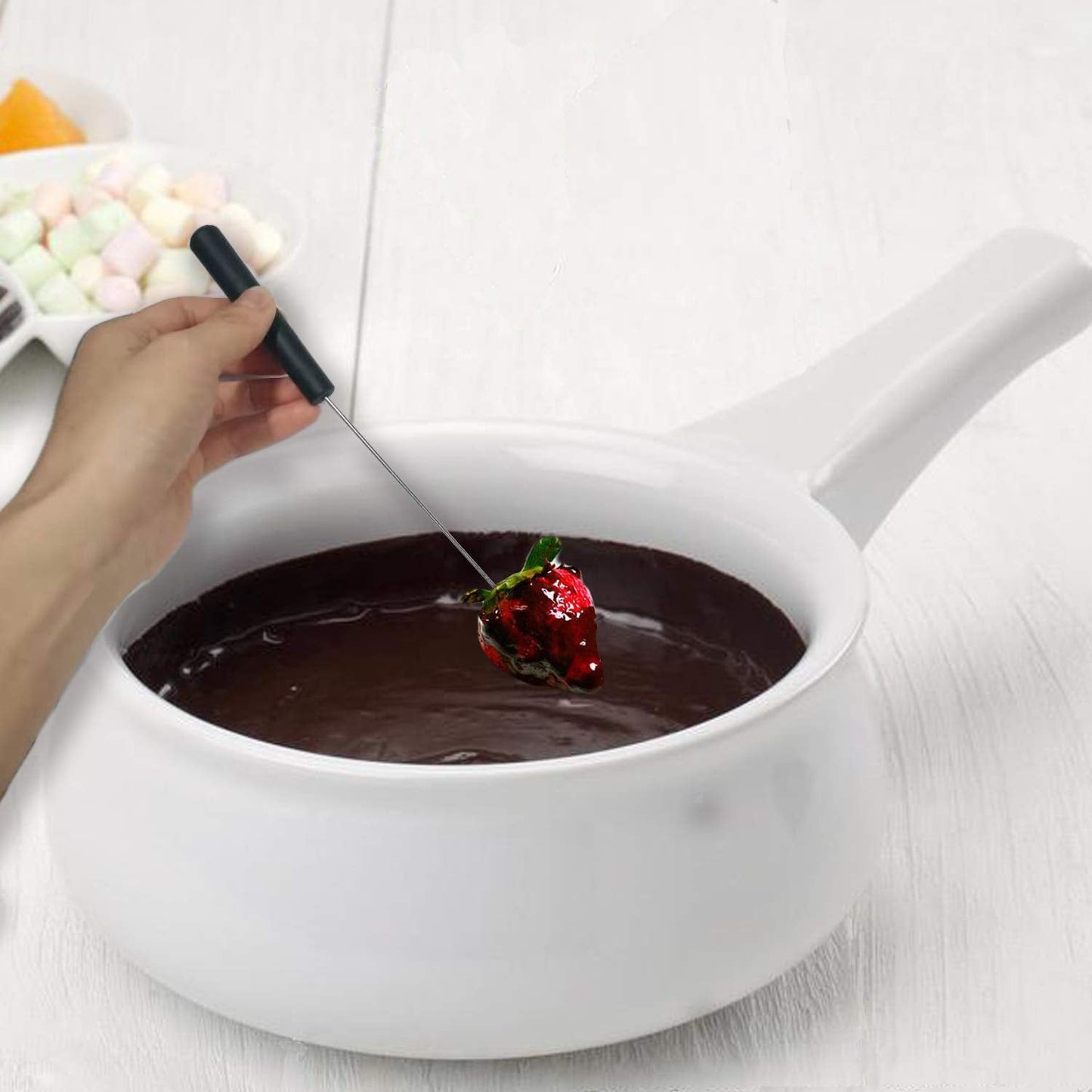 6 Candy Dipping Tools Chocolate Dipping Fork Spoons Set 2 Culinary Drawing Decorating Spoon Set,Stainless Steel Chef Art Pencil Plated Decoration Kit for Decorative Plates Cake Coffee
