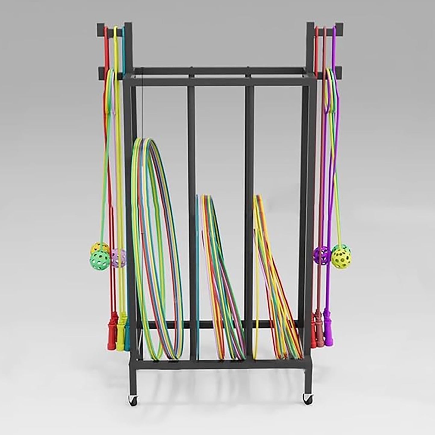 Qiokoith Exercise Rope and Stand Portable Fitness Equipment Organizer for PE Classes and Gyms