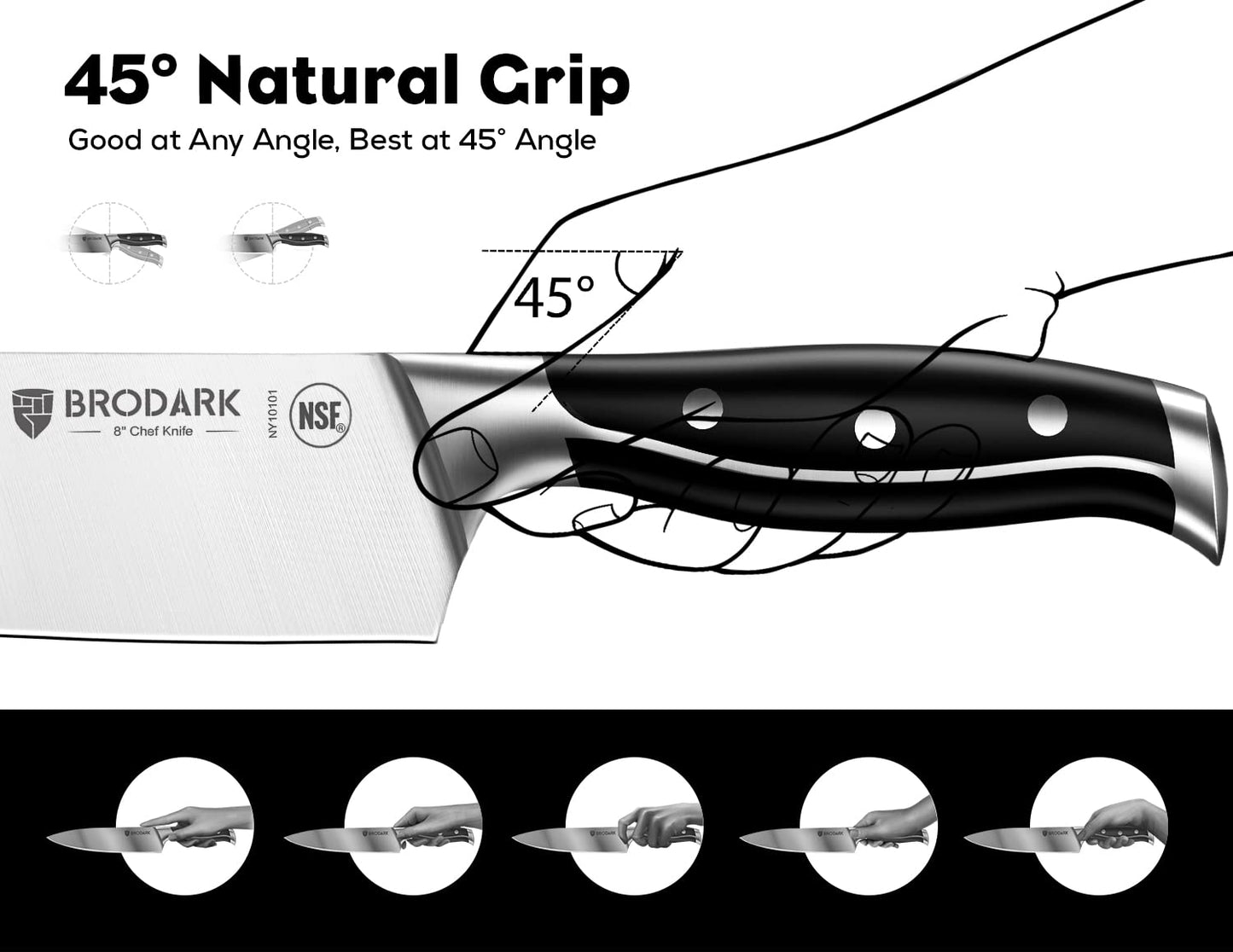 Kitchen Knife Set - Full Tang 15 Pcs Professional Chef Knife Set with Sharpener, Razor - sharp Knives Set for Kitchen, German Stainless Steel - Knife Block Set, Gift Box for Mom, Mothers Day