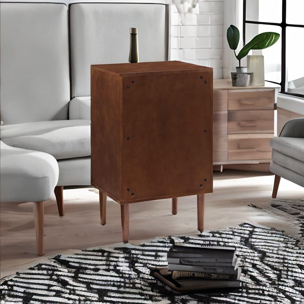 Ergodes Everett Record Player Stand - Timeless Design, Organized Storage