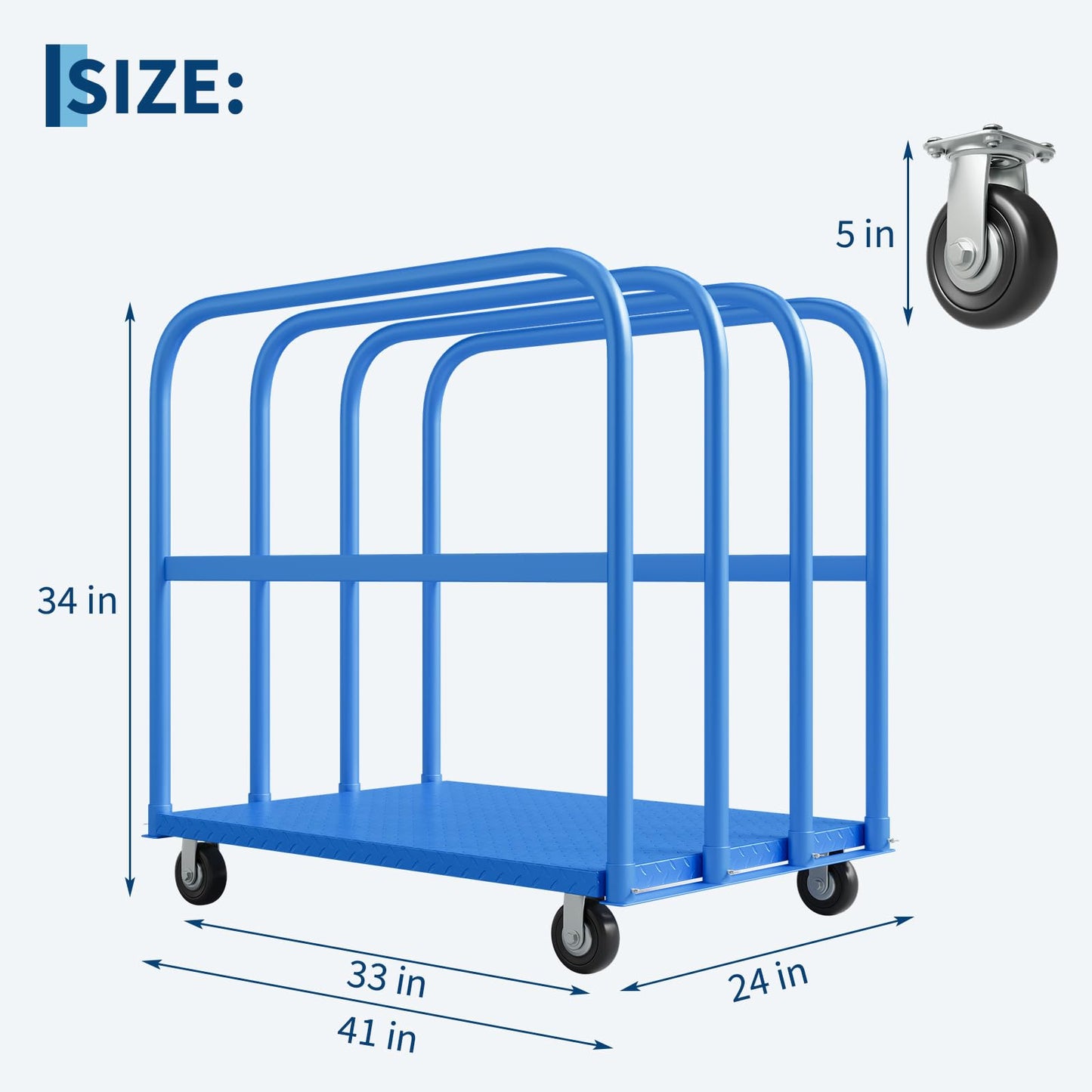 2000LBS Heavy Duty Folding Platform Truck - Q235 Steel Flatbed Hand Truck - 4 Swivel Wheels (2 Brakes) - Collapsible Push Cart Dolly for Warehouse, Workshop, Industrial Moving