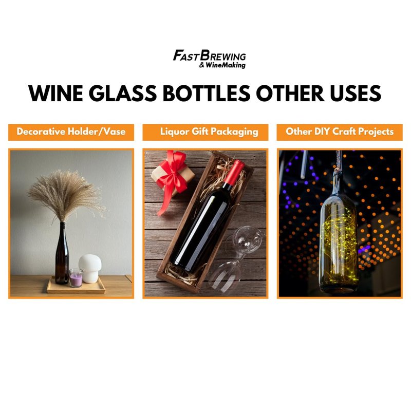 FastRack - W5 Wine Bottles, Bordeaux Liquor, Green and Clear, 750 ml Empty