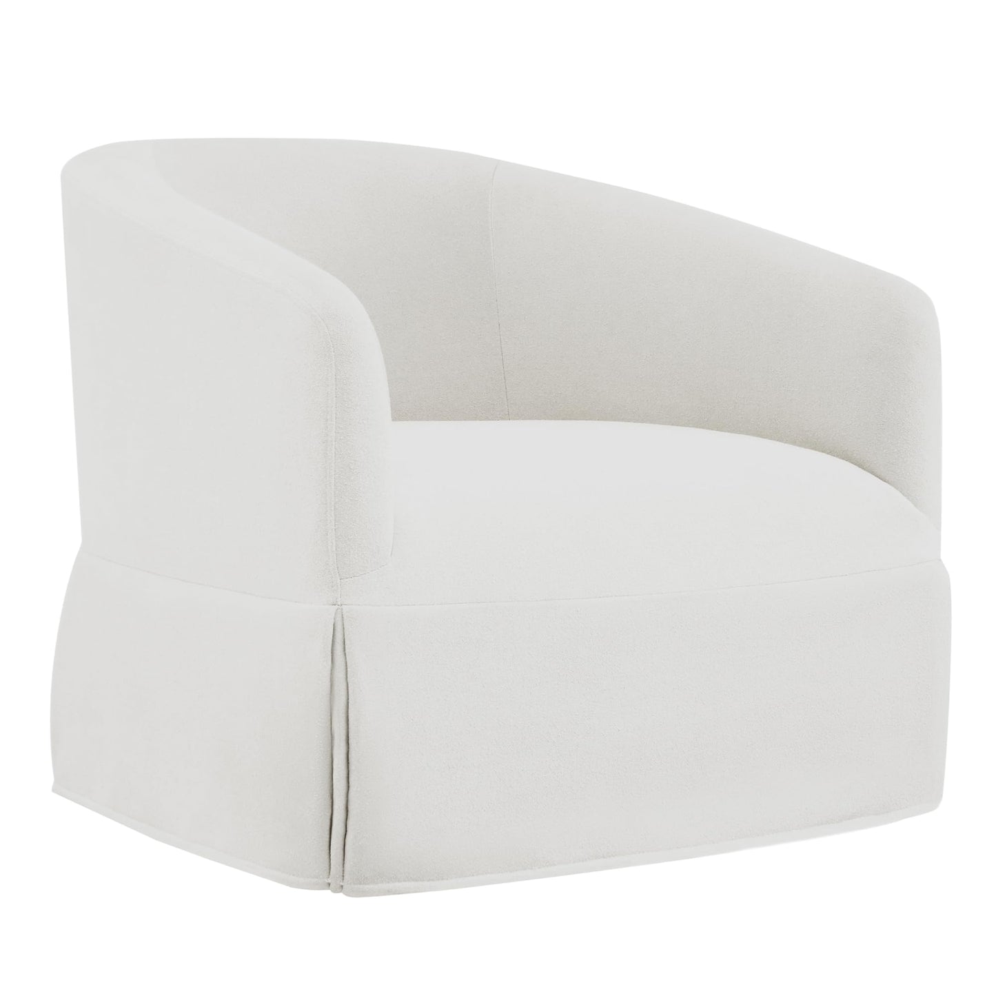 Swivel Accent Chair, 360 Degree Performance Fabric Armchair Modern Barrel Chairs Armchair for Living Room Bedroom Home and Office,Cream White