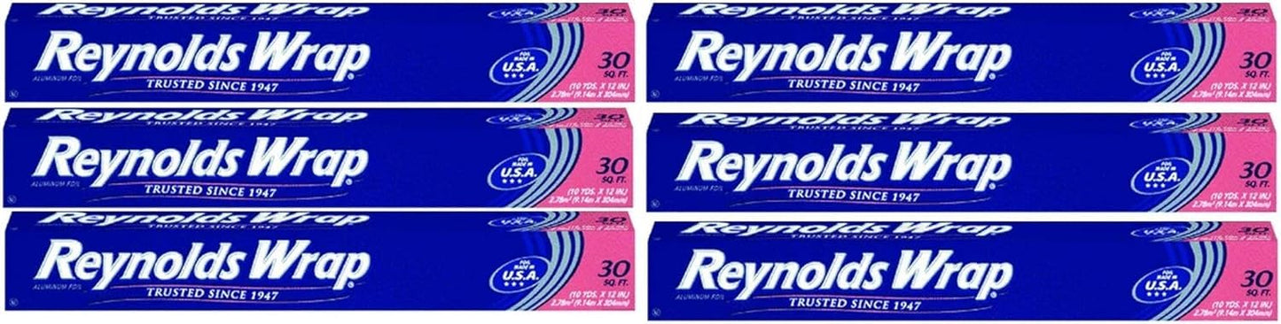 Reynolds Wrap Aluminum Foil (30 Sq Ft , Pack of 6)