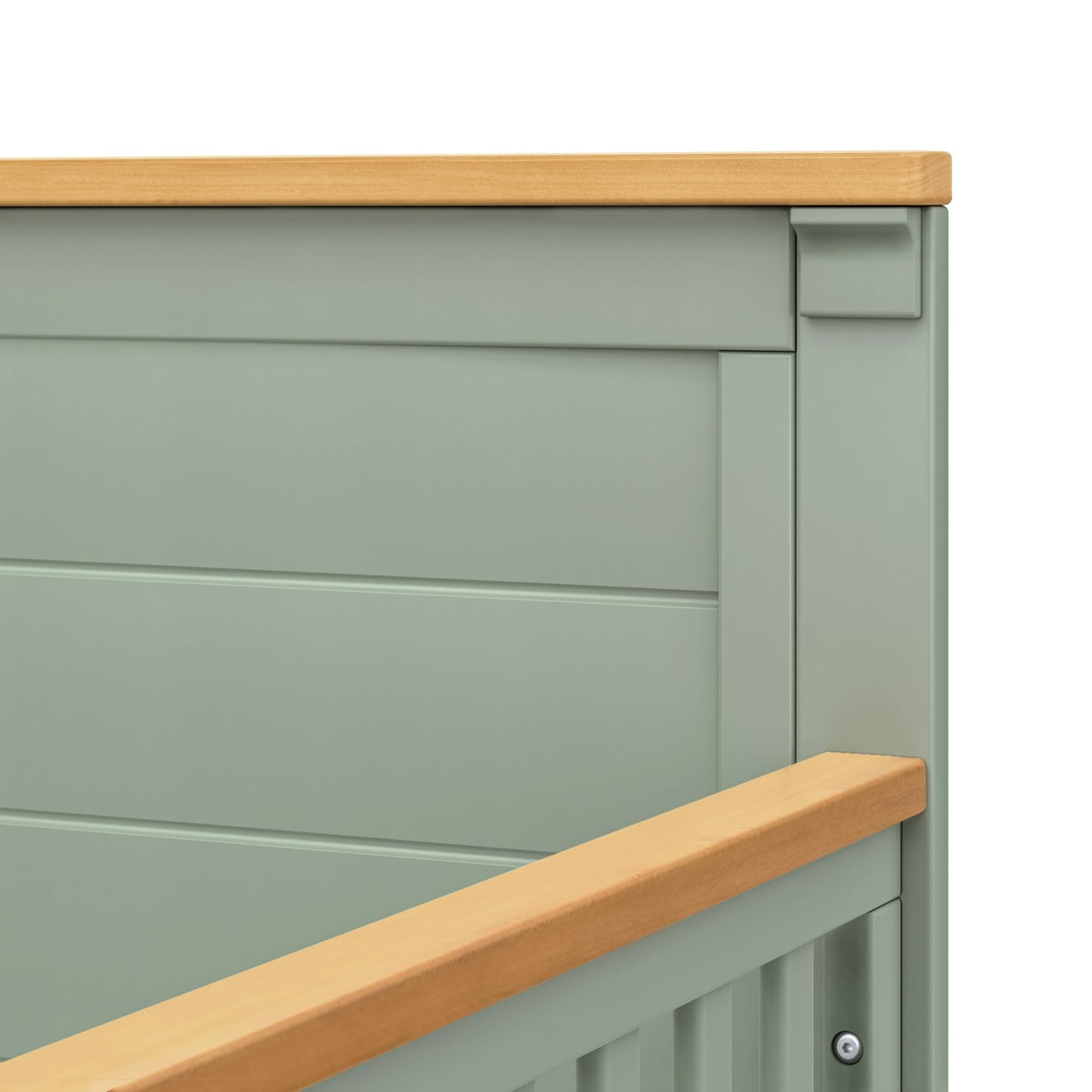 Davinci Shea 4-in-1 Convertible Crib in Light Sage and Honey, Greenguard Gold and FSC® Certified