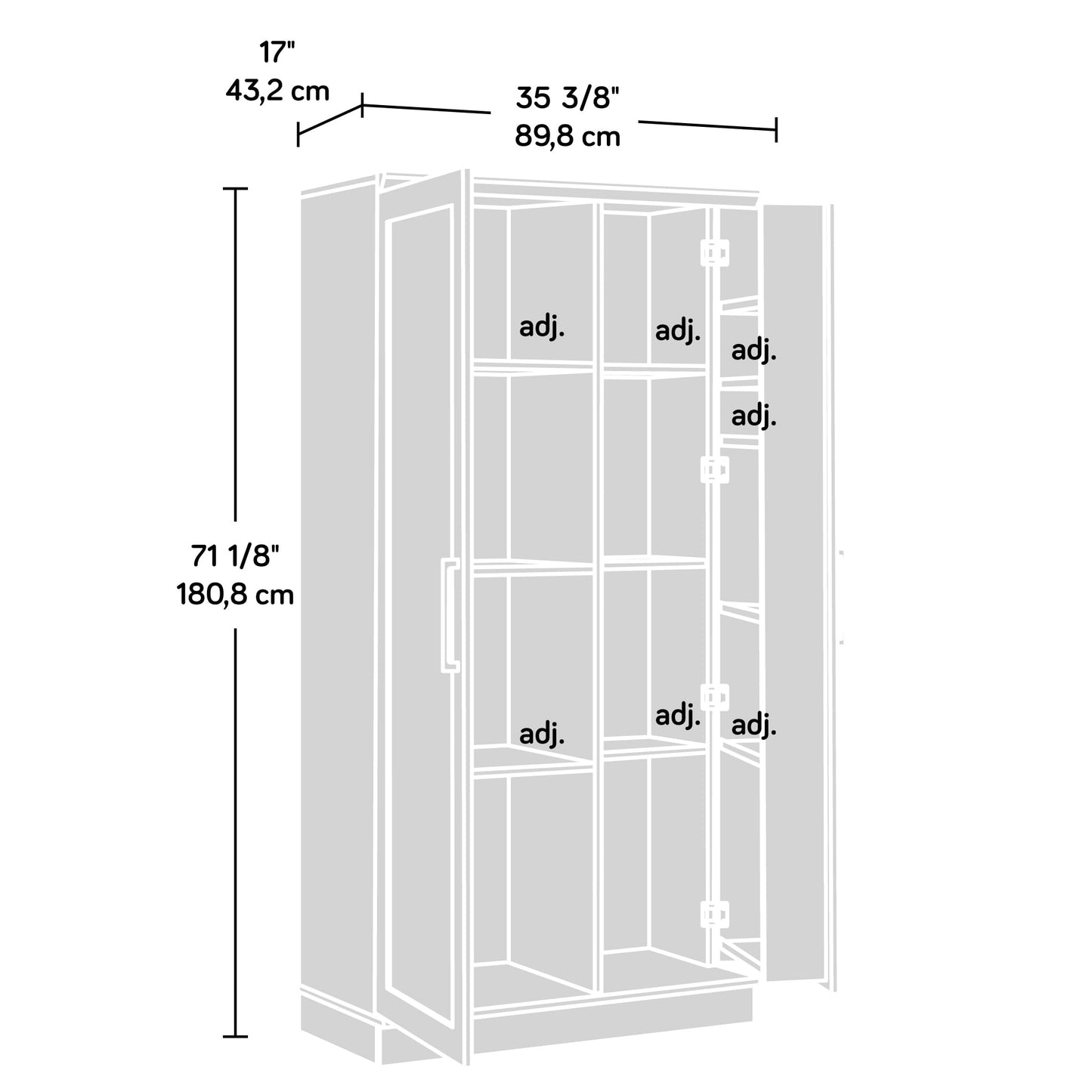 Sauder HomePlus Storage Cabinet/ Pantry cabinets, Dakota Oak finish