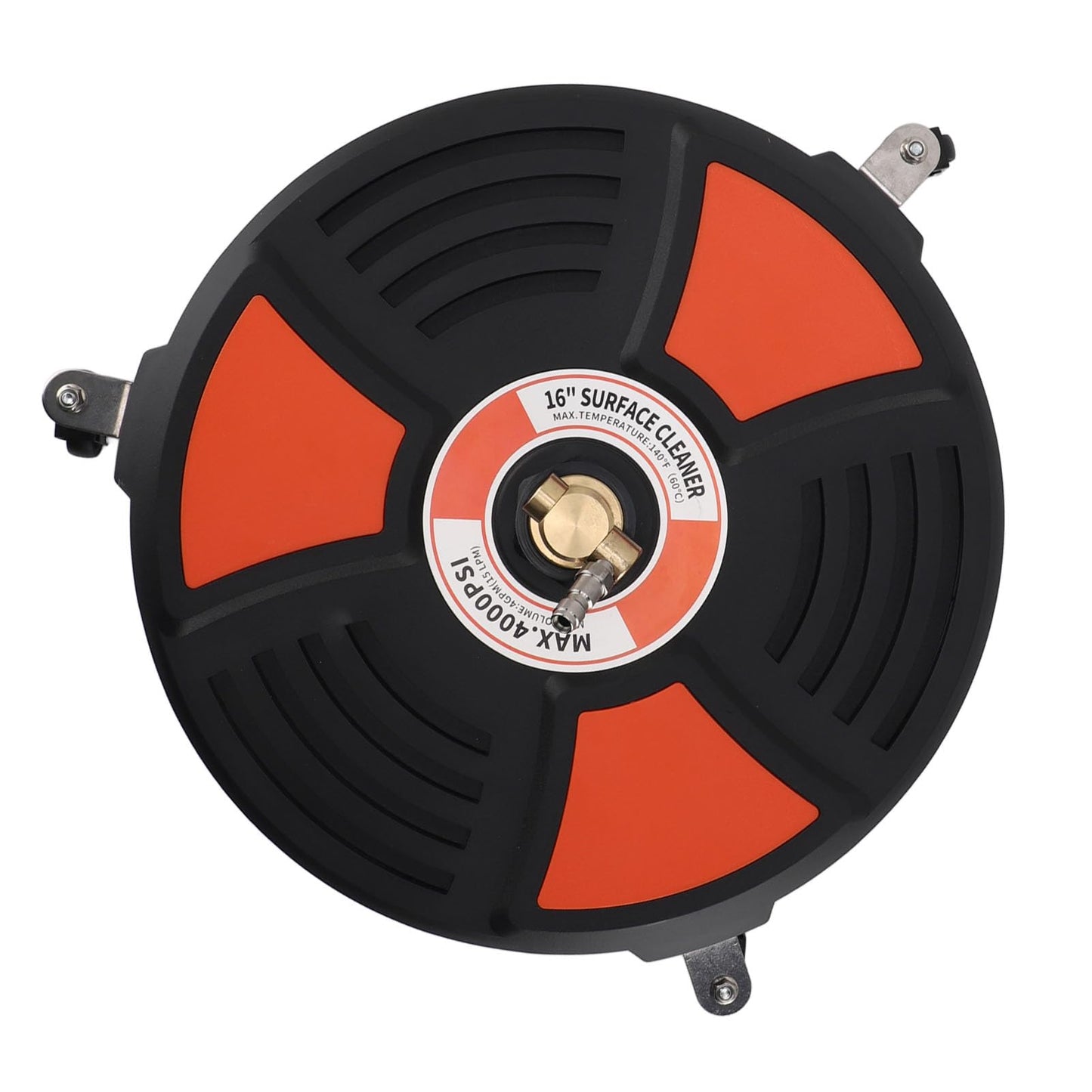 TRELVEX Pressure Washer Surface Cleaner, Universal 16 Inch Pressure Washer Attachment 4000PSI High Pressure Surface Cleaner with 1/4in Quick Connector for Floor Driveway Patio