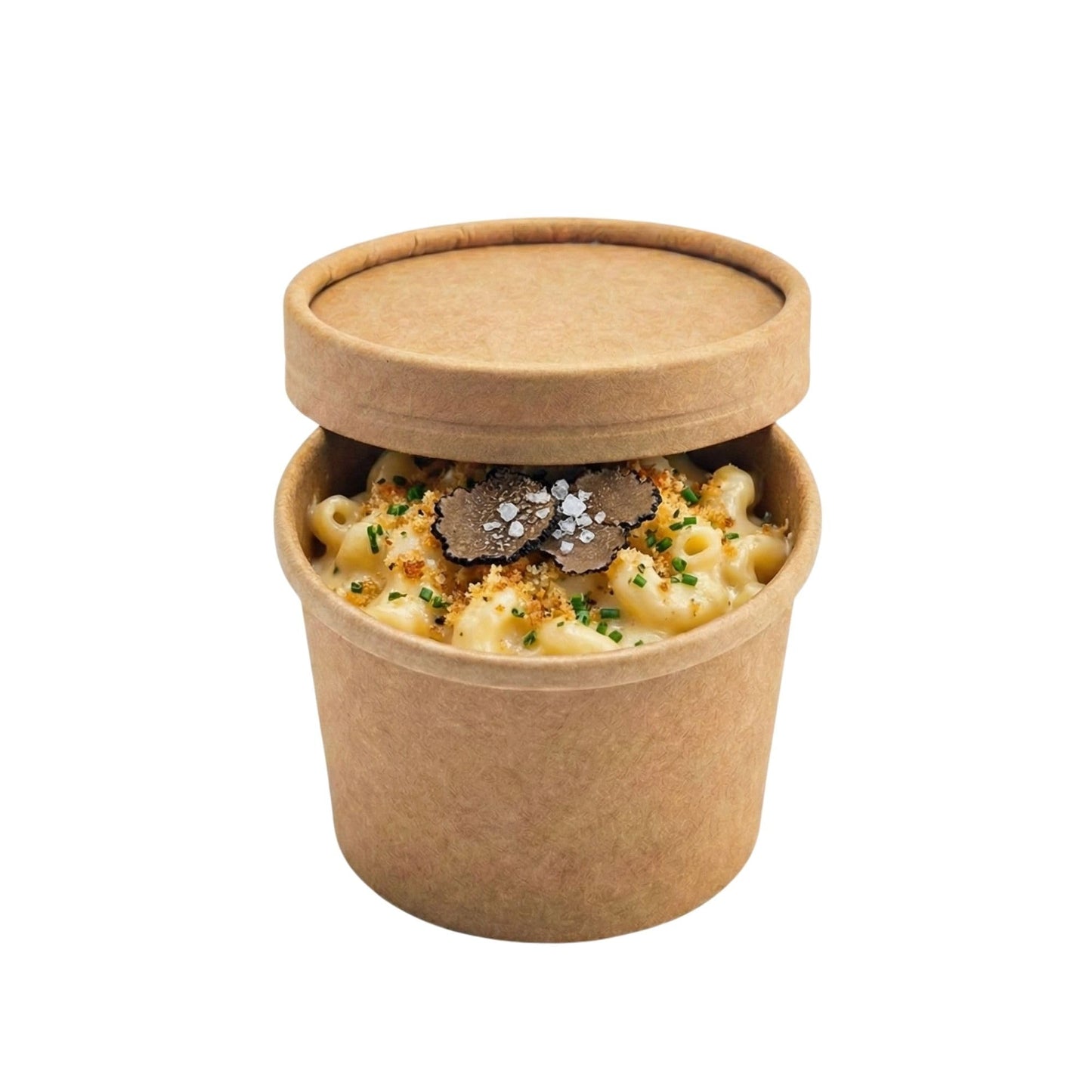 Restaurantware-LIDS ONLY: Coppetta Lids For 4 Ounce Ice Cream Cup, 200 No-Leak Lid For Treat Cups - Cups Sold Separately, For Hot And Cold Foods, Kraft Paper Lid For Chili Cup