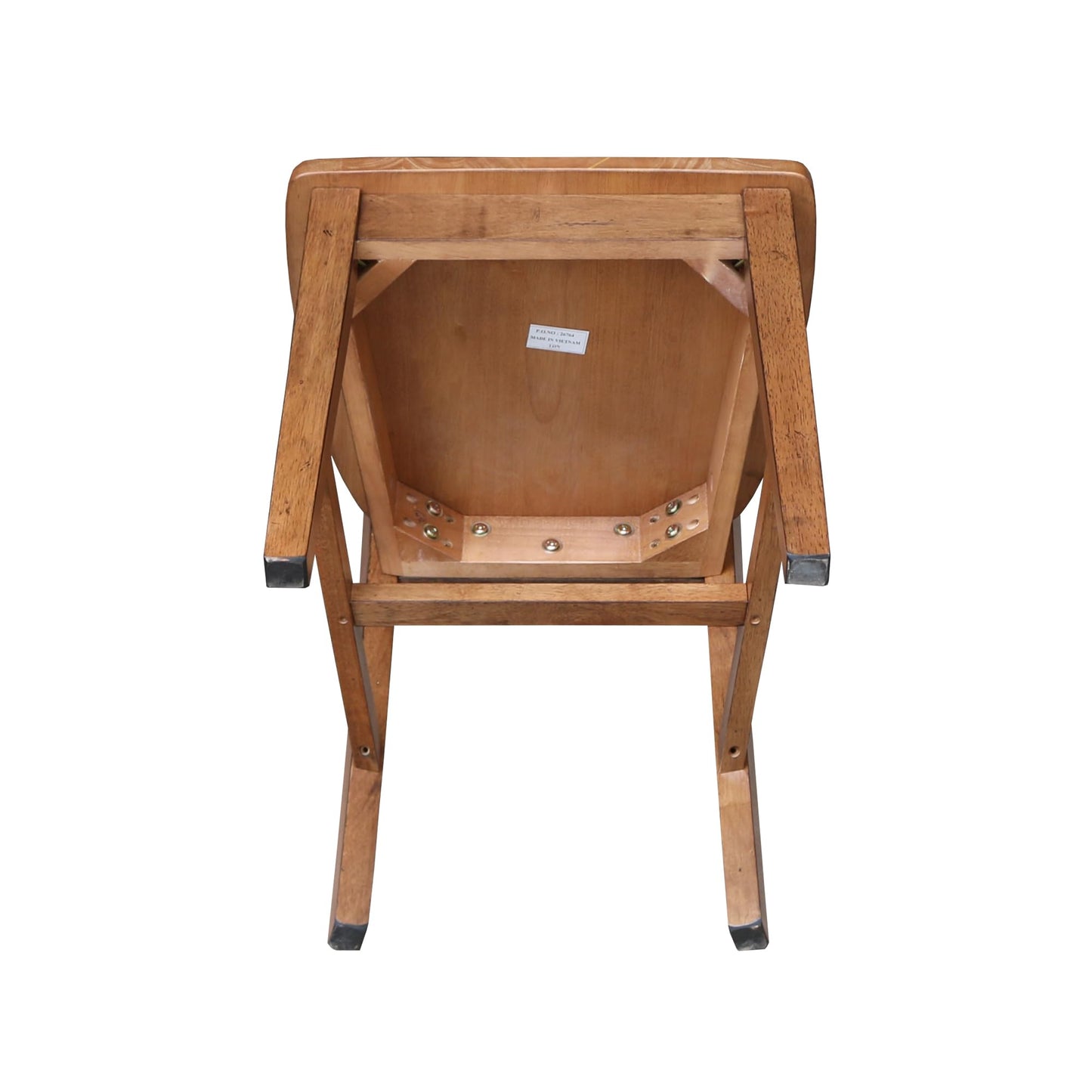 IC INTERNATIONAL CONCEPTS Set of Two Solid Wood San Remo Splatback Chair Distressed Oak