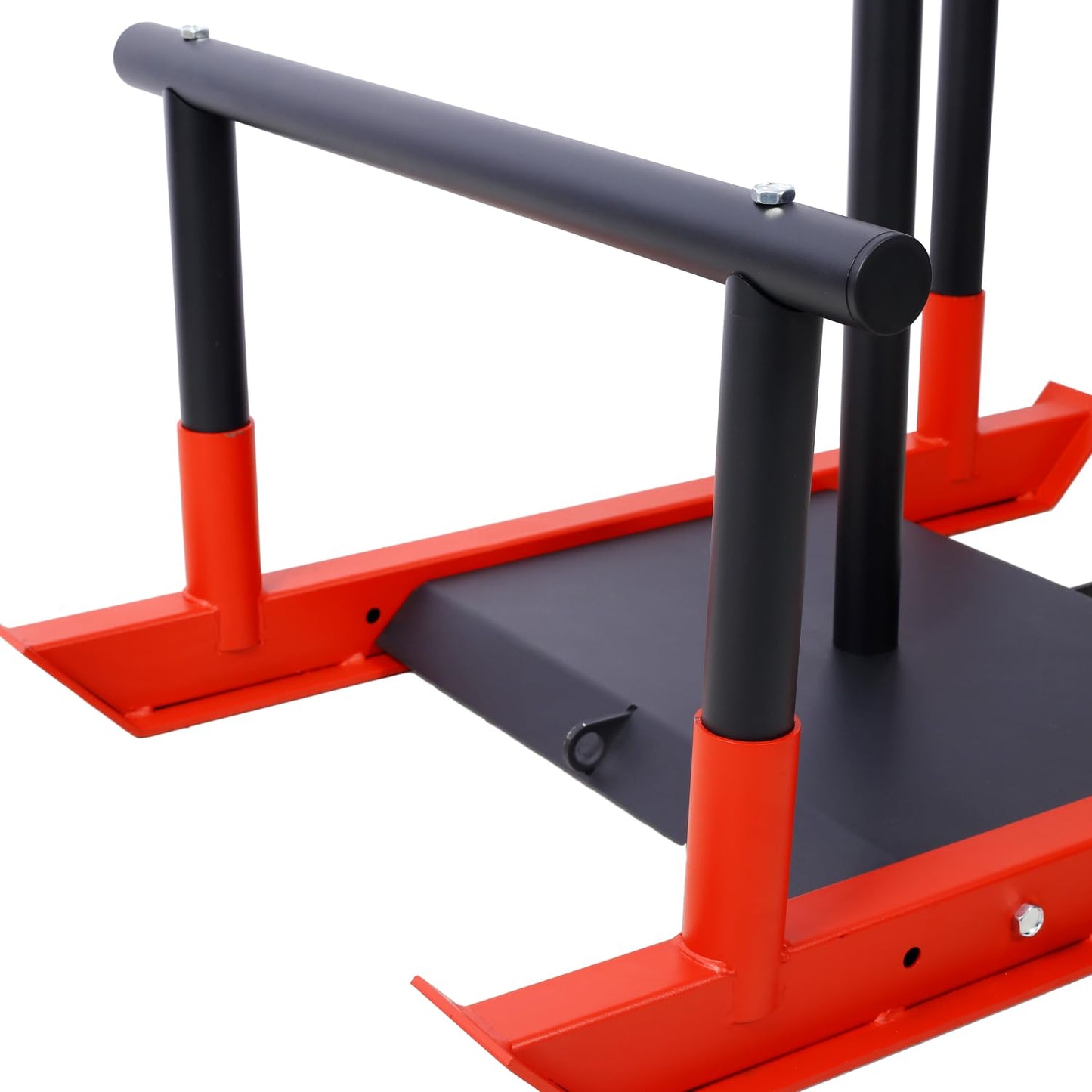 Heavy-Duty Weight Sled - Black+Red Steel Fitness Training Equipment for Strength & Speed