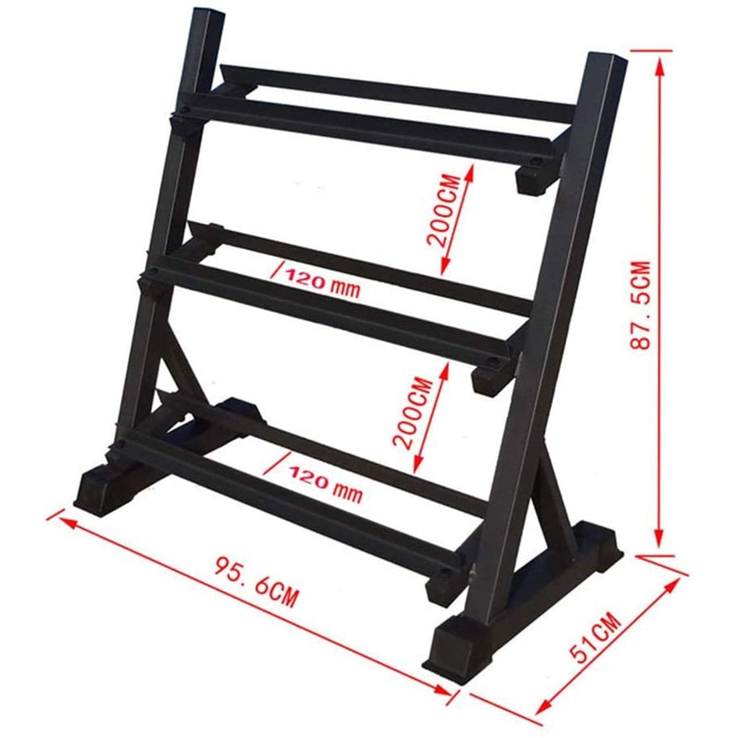 Dumbbell Rack/Home Commercial Professional Dumbbell Rack/Fitness Equipment Three-Tier Storage Storage Rack