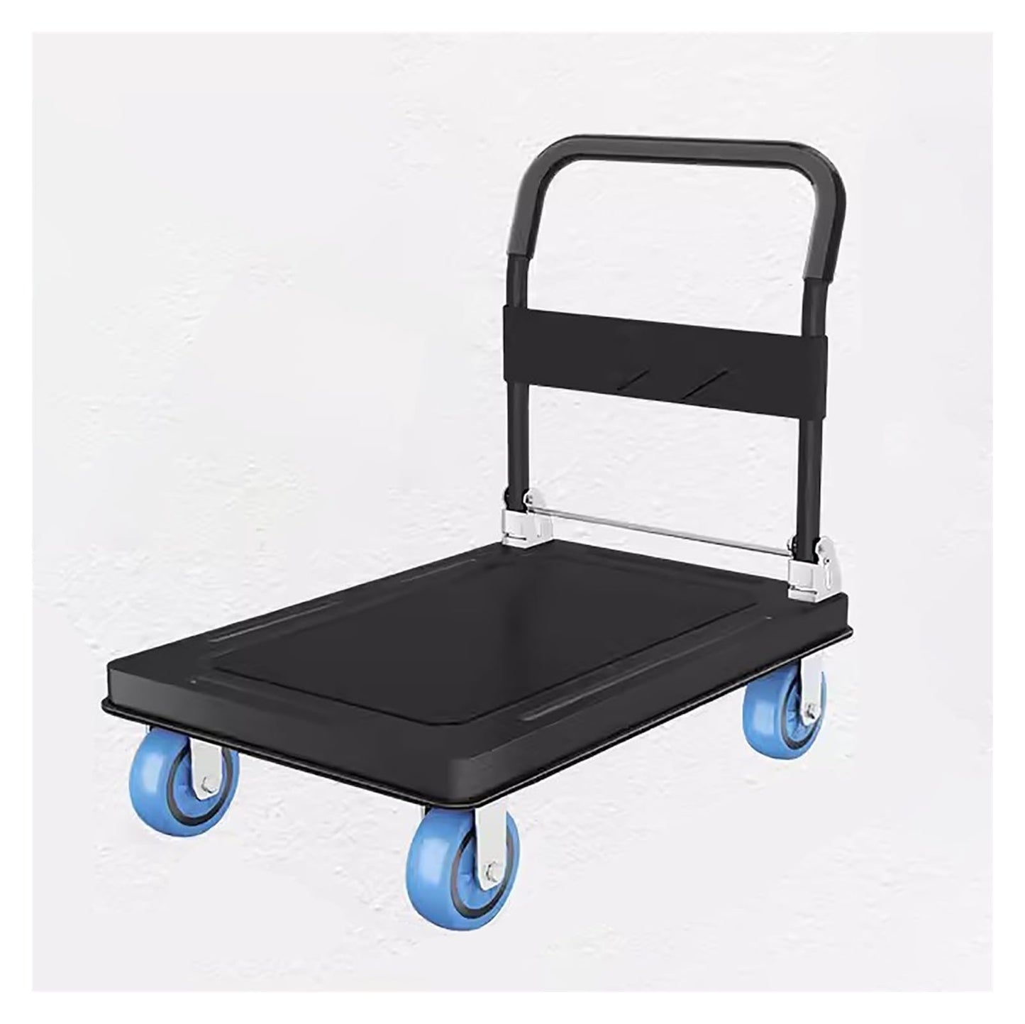 Heavy Duty Platform Cart - Foldable Moving Dolly with Mute Wheels for Warehouse and Flatbed Use