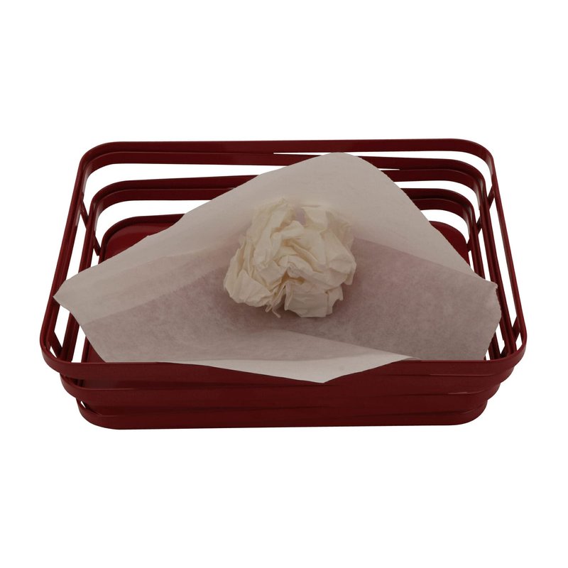 G.E.T. 4-T2000 7" x 7" White Food-Safe Double-Open Bag, Wire Cone Basket Liner, Deli Wrap (Pack of 2000)