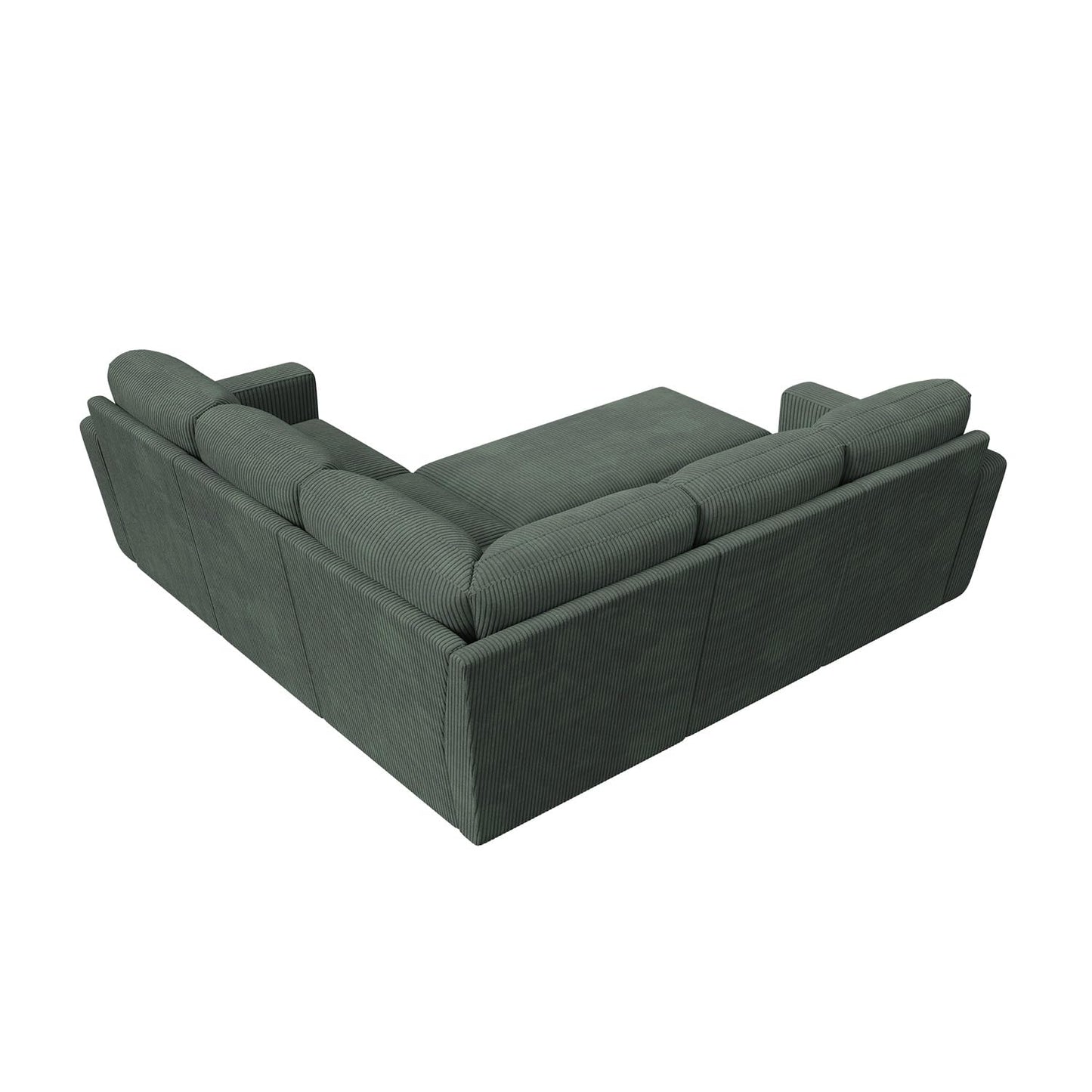 HONBAY Modular Sectional Sleeper Sofa with Pull Out Bed, Corduroy L Shaped Couch with Storage, Sectional Couches for Living Room, Green