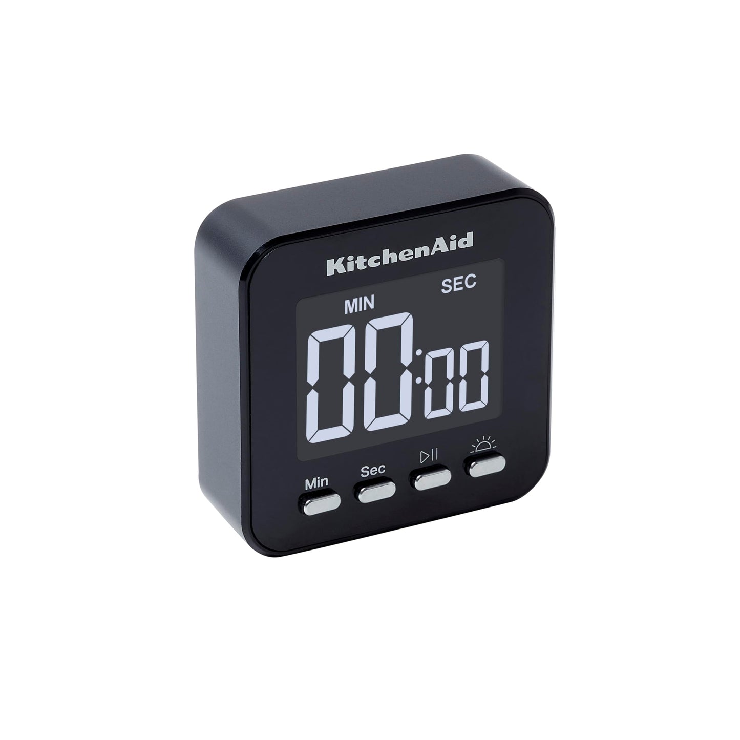 KitchenAid KQ912 99M Digital Single Event Magnetic Visual Timer with Backlight, Cooking, Classroom, Egg Timer, Black
